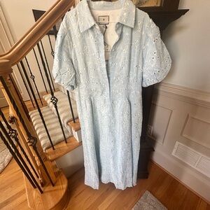 Tuckernuck Blue Eyelet Maxi Dress